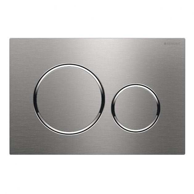 Geberit Sigma20 Modern Dual Flush Plate - Brushed Stainless Steel - 11