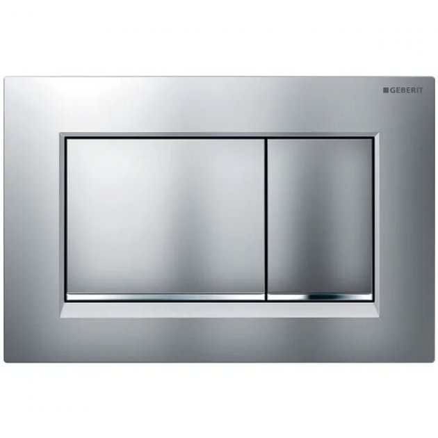 Geberit Sigma30 Modern Rectangular Dual Flush Plate - Matt Chrome - 115.883.JQ.1 - TAP 'N' SHOWER