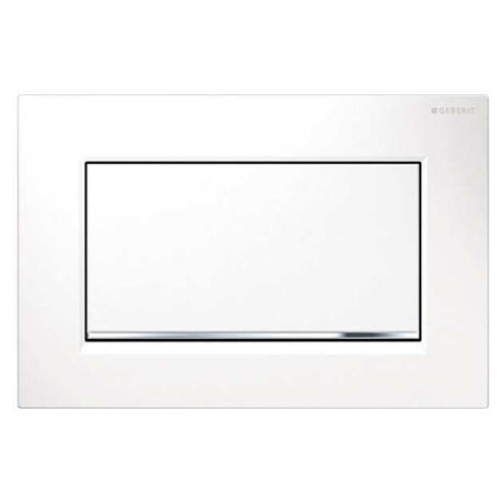 Geberit Sigma30 Modern Rectangular Single Flush Plate - Matt White - 115.893.JT.1