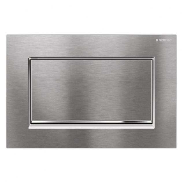 Geberit Sigma30 Modern Single Flush Plate - Brushed/Polished Chrome -