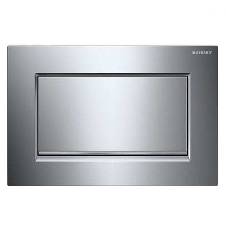 Geberit Sigma30 Modern Rectangular Single Flush Plate - Polished/Brushed Chrome -  115.893.KY.1
