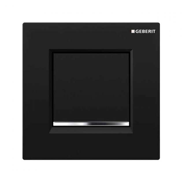 Geberit Sigma30 Modern Square Urinal Flush Pneumatic - Black/Chrome - 116.017.KM.1