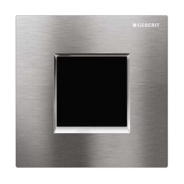 Geberit Sigma30 Square Urinal Flush Electronic Mains - Brushed Chrome - 116.027.KX.1