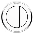 Geberit Type10 white gloss round dual flush plate button with chrome trim for concealed cistern