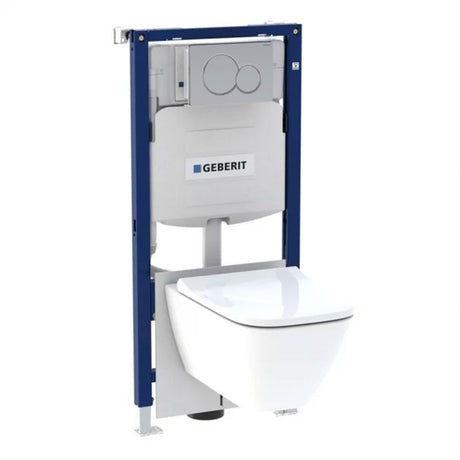 Geberit Smyle 4 - in - 1 Wall Hung Toilet Pack - Rimless - White - 118.349.21.2 - TAP 'N' SHOWER