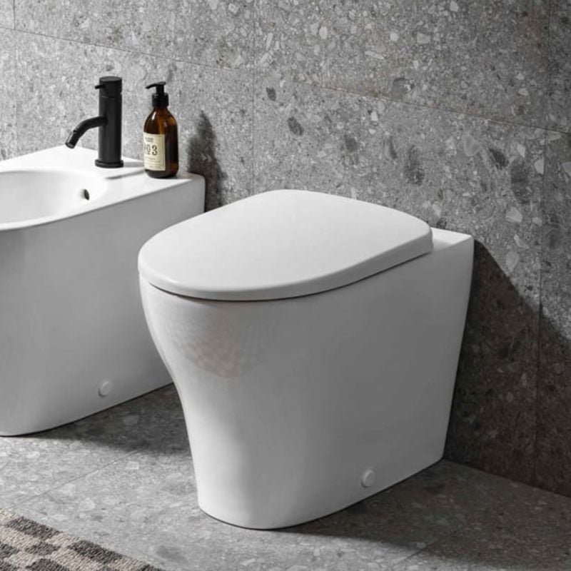 Geberit Selnova Rimless Back to Wall Toilet Pan and Soft Close Seat Pack - White - 502.794.00.1 - TAP 'N' SHOWER