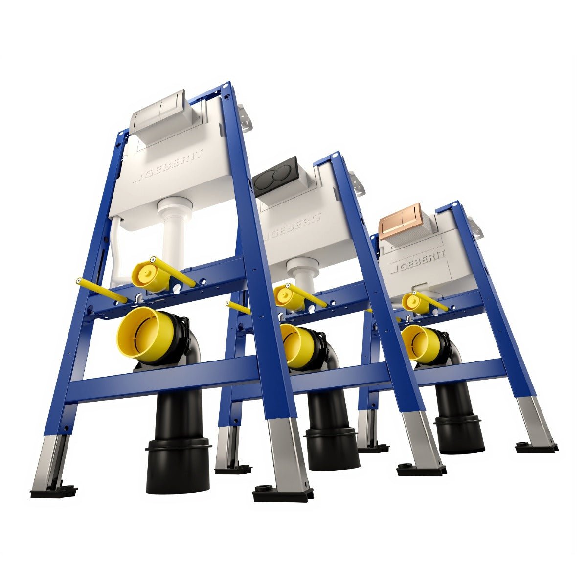 Geberit Alpha Frame and Cistern for Wall - Hung WC 82cm - Blue - 458.033.00.2 - TAP 'N' SHOWER