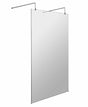 Hudson Reed 1100mm wetroom screen with arms and feet, 8mm toughened glass, sleek modern design for bathrooms