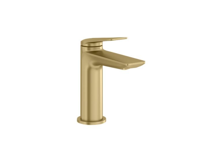 Britton Greenwich Mono Basin Mixer - Brushed Brass - GRE.110BB - TAP 'N' SHOWER
