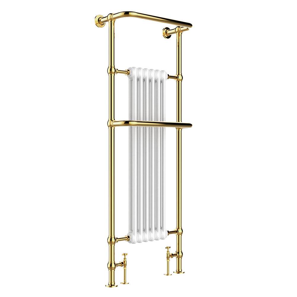 JTP Grosvenor Antique Brass Traditional Heated Towel Radiator 1500 x 574mm - GRO1500G - TAP 'N' SHOWER