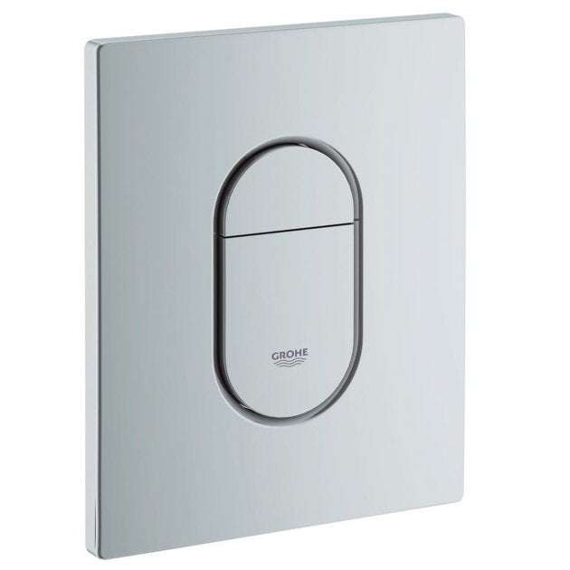Grohe Arena Cosmopolitan matt chrome dual flush plate for modern bathrooms