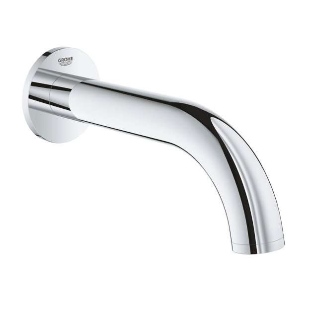Grohe Atrio Modern Wall Mounted Bath Spout - Chrome - 13139003 - TAP 'N' SHOWER