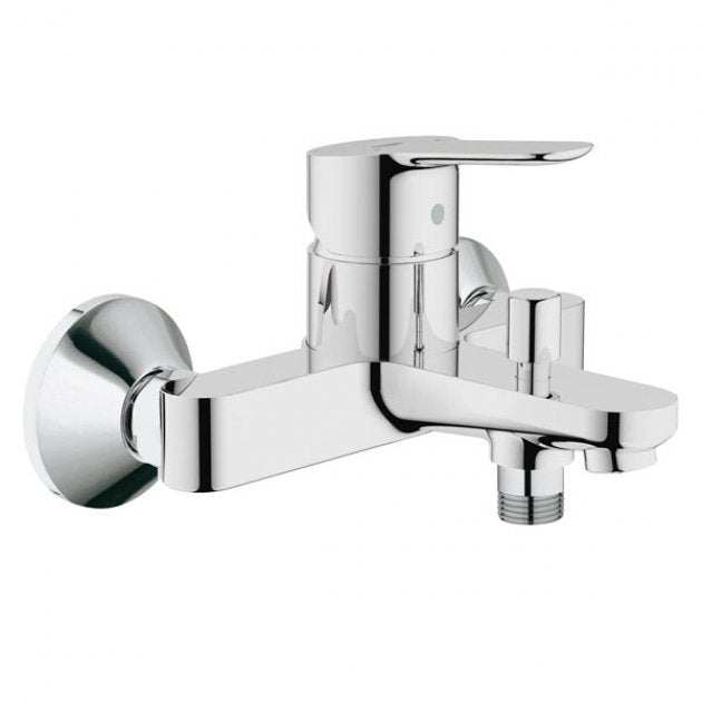 Grohe BauEdge Modern Single Lever Bath Shower Mixer Tap - Chrome - 23334000 - TAP 'N' SHOWER