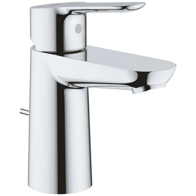 Grohe BauEdge Modern Pop Up Waste Basin Mixer Tap - Chrome - 23356000 - TAP 'N' SHOWER