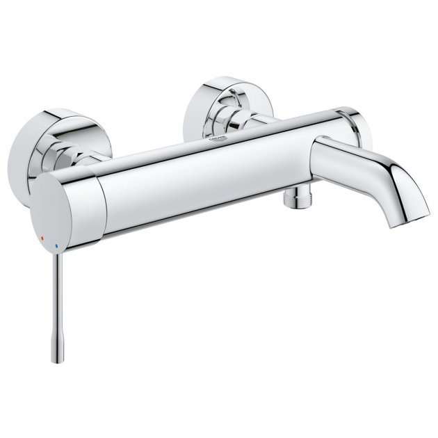 Grohe Essence Modern Wall Mounted Bath Shower Mixer Tap - Chrome - 33624001 - TAP 'N' SHOWER