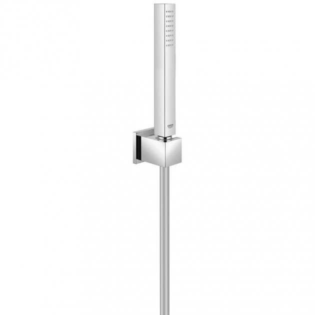 Grohe Euphoria Wall Holder Single Spray Pattern Cube Shower Handset - Chrome - 27702000