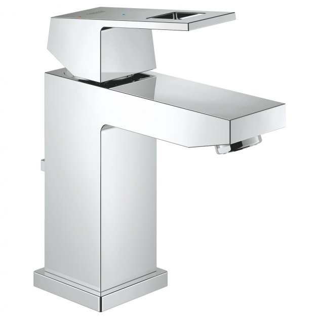 Grohe Eurocube Pop Up Waste Single Lever S - Size Basin Mixer Tap - Chrome - 2339000E - TAP 'N' SHOWER