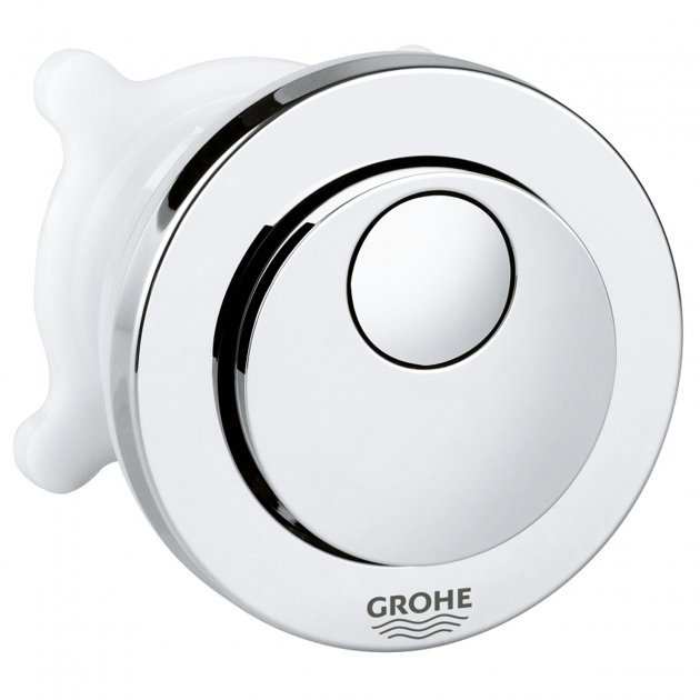 Grohe Circle Dual Flush Round Push Button Actuation with Eco Button - Chrome - 39056000