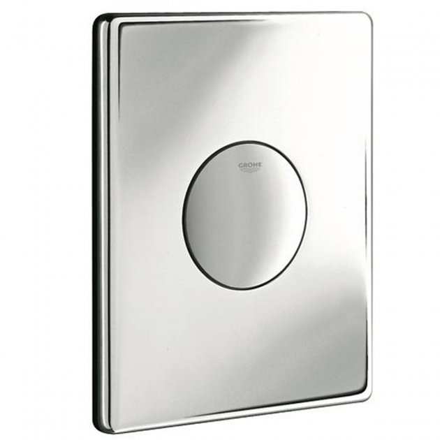 Grohe Skate Wall Mounted Pneumatic Single Flush Plate - Chrome - 38573000