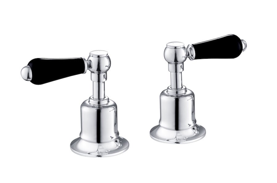 JTP Grosvenor Black Lever Panel Valves 3/4 - Chrome - GB85809 - TAP 'N' SHOWER