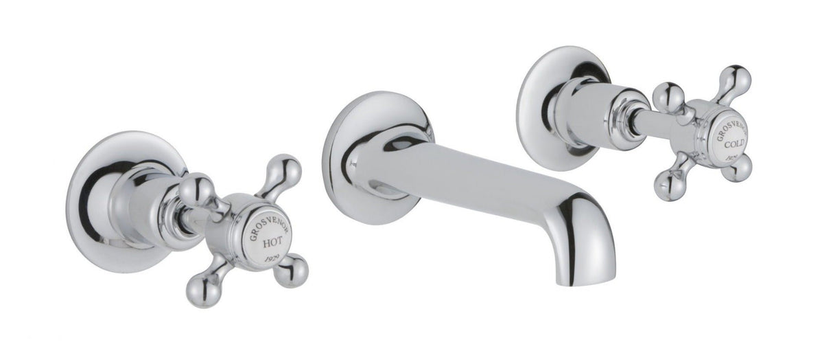 JTP Grosvenor Cross Wall Valves - chrome - 76089 - TAP 'N' SHOWER