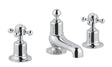 JTP Grosvenor Cross 3 Hole Deck Mounted Bath Filler - Chrome - 76095
