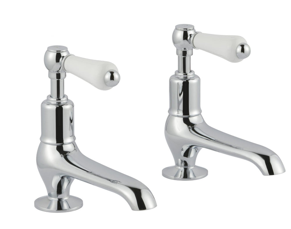 JTP Grosvenor Lever Long Nose Basin Taps - Chrome - 85011