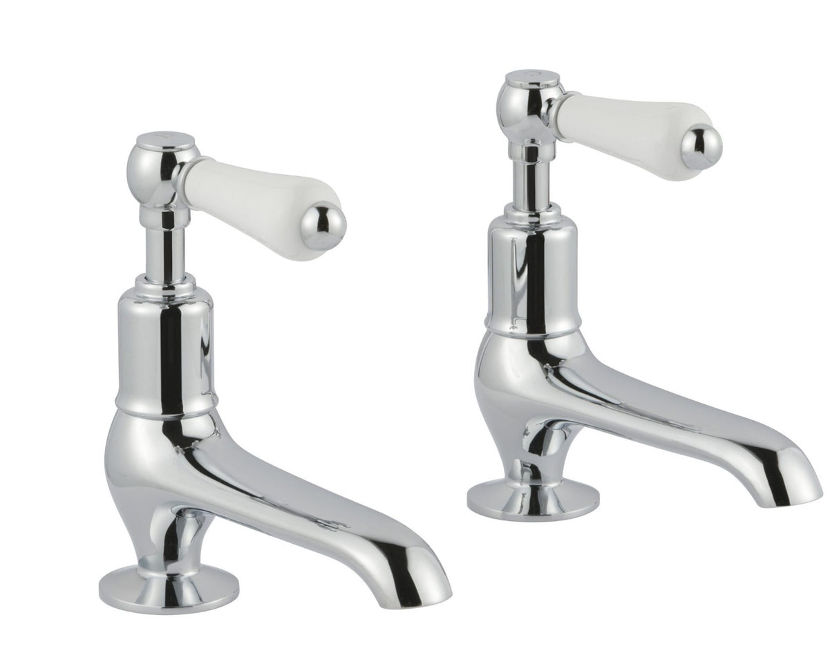 JTP Grosvenor Lever Long Nose Basin Taps - Chrome - 85011