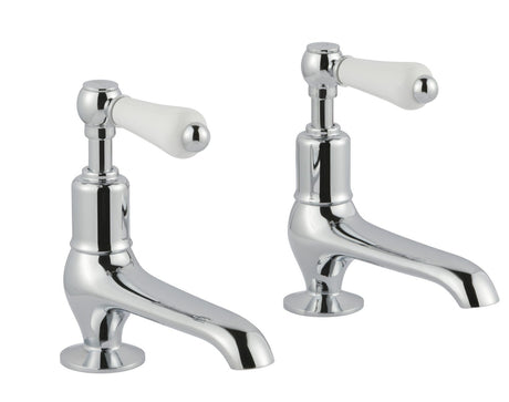 JTP Grosvenor Lever Long Nose Basin Taps - Chrome - 85011