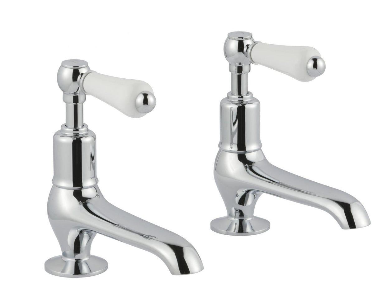JTP Grosvenor Lever Long Nose Basin Taps - Chrome - 85011 - TAP 'N' SHOWER