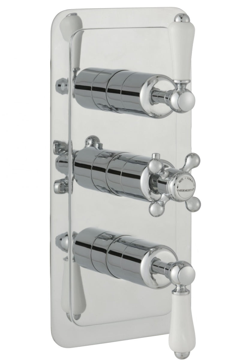 JTP Grosvenor Lever Thermostatic 2 Outlet Shower Valve - Chrome - 85690