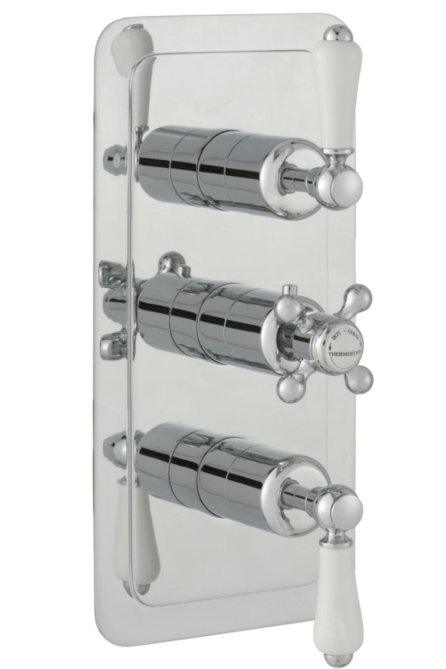 JTP Grosvenor Lever Thermostatic 2 Outlet Shower Valve - Chrome - 85690