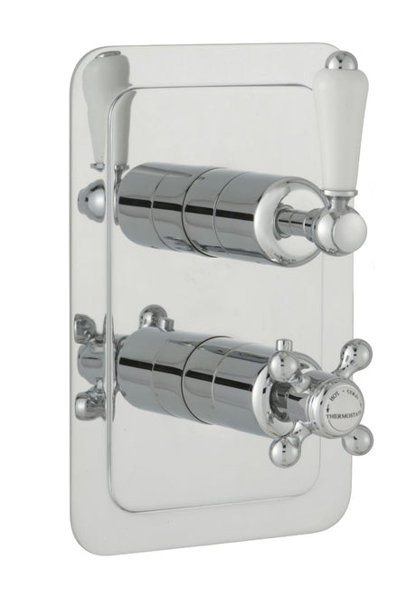 JTP Grosvenor Lever Thermostatic 2 Outlet Shower Valve - Chrome - 85671
