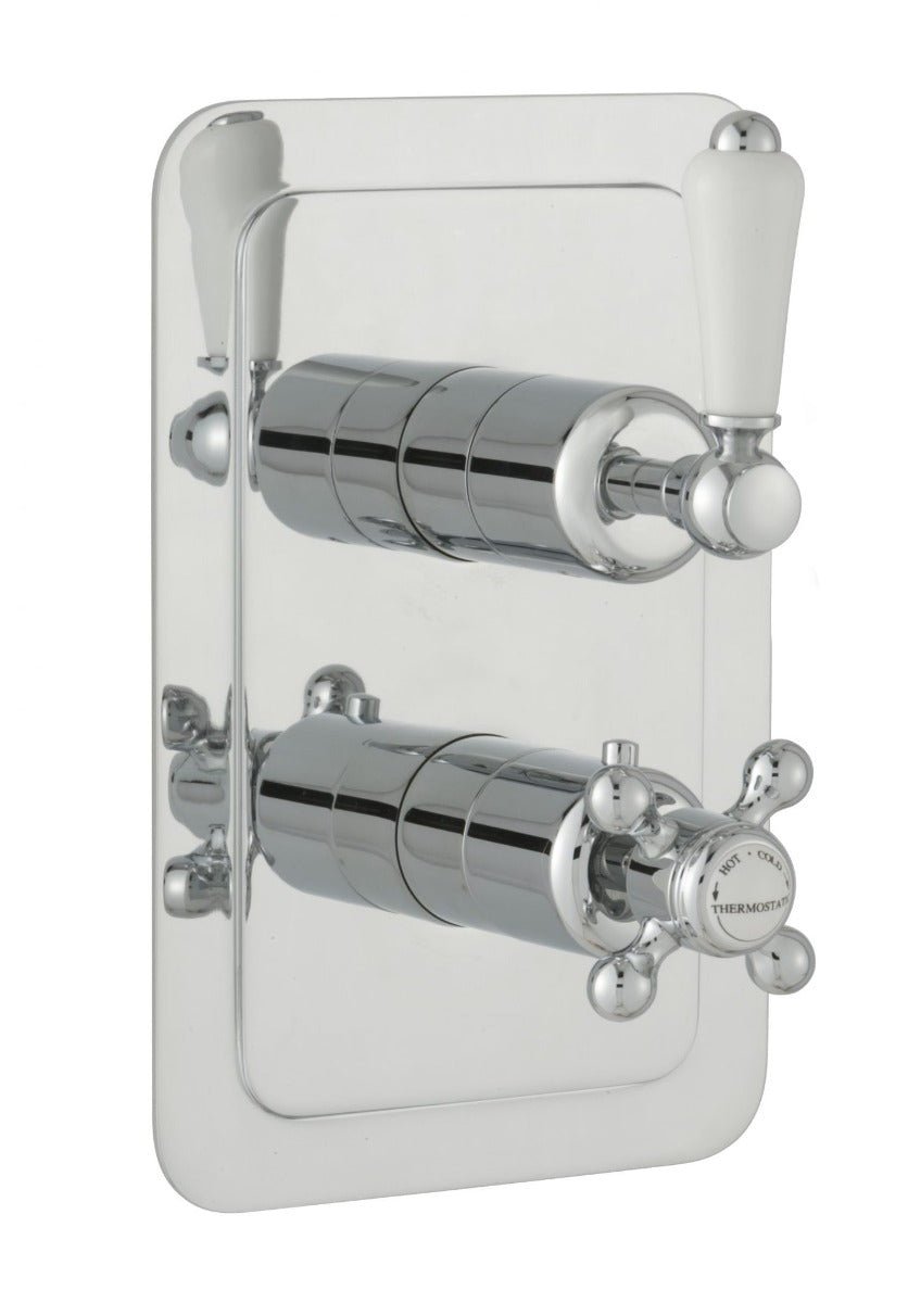 JTP Grosvenor Lever Thermostatic 2 Outlet Shower Valve - Chrome - 85671 - TAP 'N' SHOWER