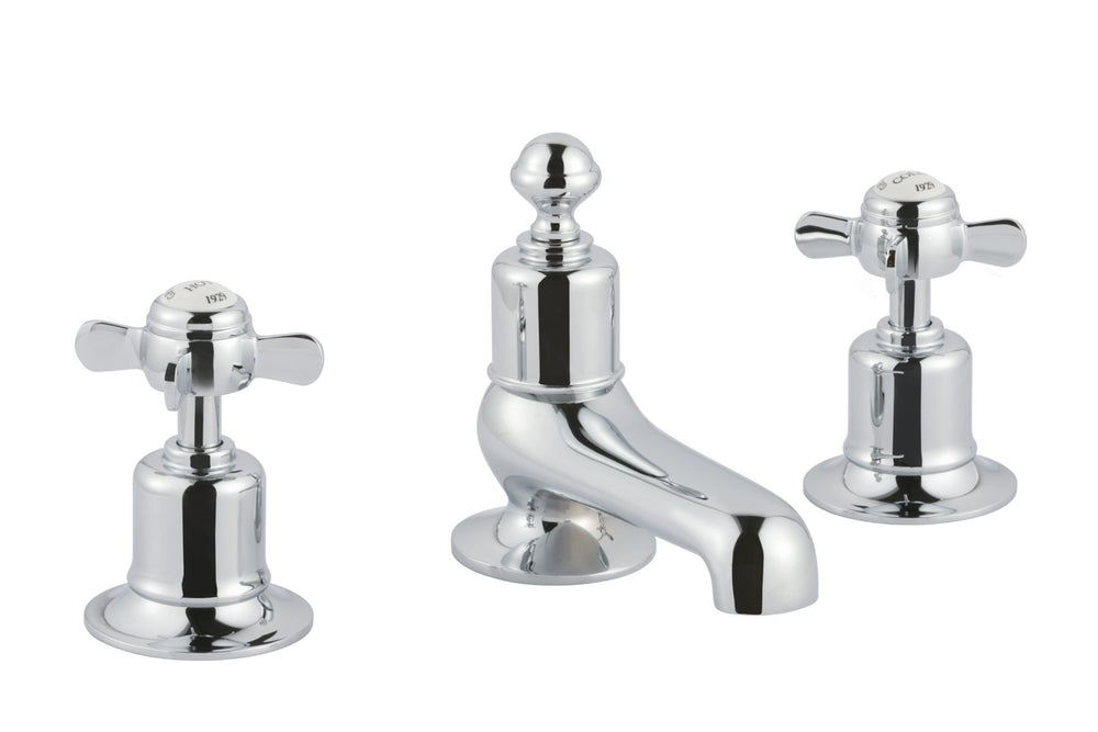 JTP Grosvenor Pinch 3 Hole Deck Mounted Basin Mixer - Chrome - 98193