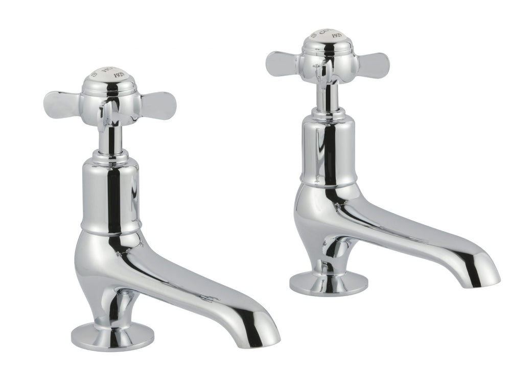 JTP Grosvenor Pinch Long Nose Basin Taps - Chrome - 98011