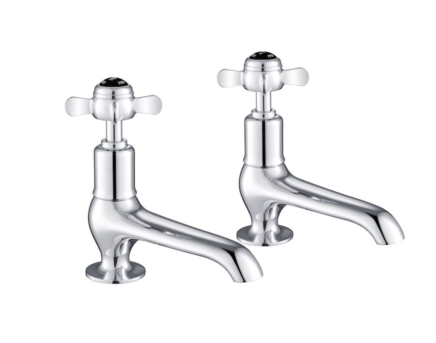 JTP Grosvenor Pinch Long Nose Basin Taps - Chrome - GB98011 - TAP 'N' SHOWER