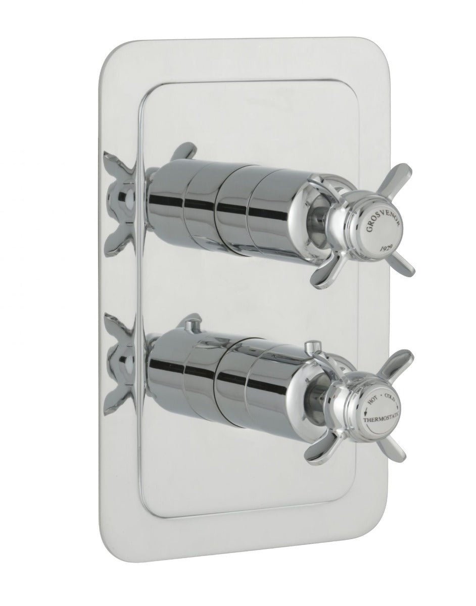 JTP Grosvenor Pinch Thermostatic 1 Outlet Shower Valve - Chrome - 98651 - TAP 'N' SHOWER