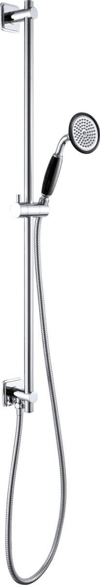 JTP Grosvenor Slide Rail Kit With Single Function Handset with Hose - Chrome - GB761281 - TAP 'N' SHOWER