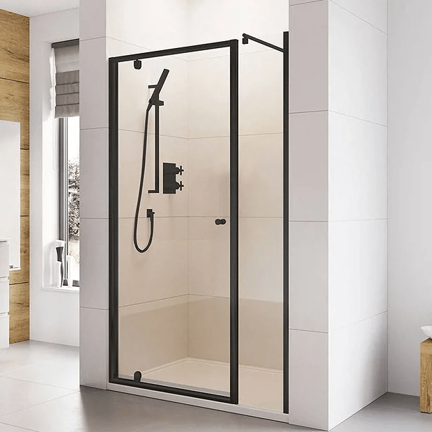 Roman Haven6 Matt Black 200mm x 1900mm Inline Panel H3HL2CB - TAP 'N' SHOWER