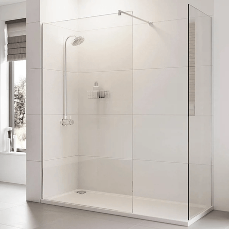 Roman Haven 1000mm x 2000mm Corner Wetroom Panel - 8mm Glass - H8SP10CS - TAP 'N' SHOWER