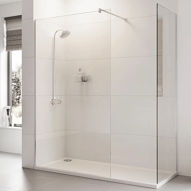 Roman Haven 1200mm x 2000mm Corner Wetroom Panel - 8mm Glass - H8SP12CS - TAP 'N' SHOWER