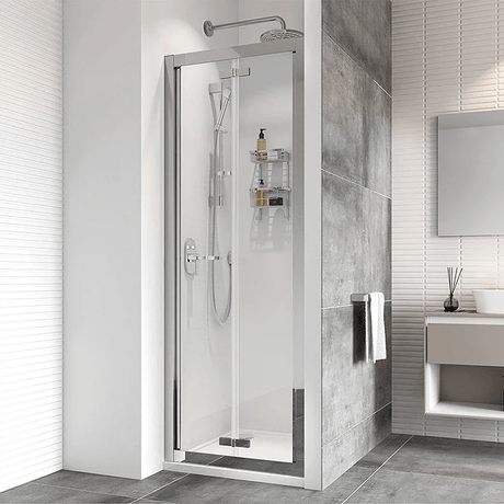 Roman Haven8 Bi - Fold 800mm x 1950mm Chrome Shower Door - H4B8CS - TAP 'N' SHOWER