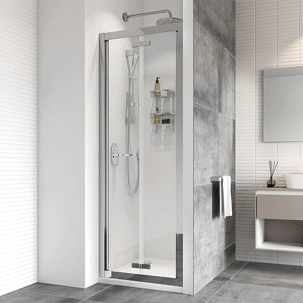 Roman Haven8 Bi - Fold 1200mm x 1950mm Chrome Shower Door - H4B12CS - TAP 'N' SHOWER