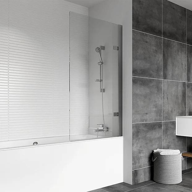 Roman Haven8 Frameless 835mm x 1500mm Right Hand Hinged Bath Screen - H4D12CSR - TAP 'N' SHOWER