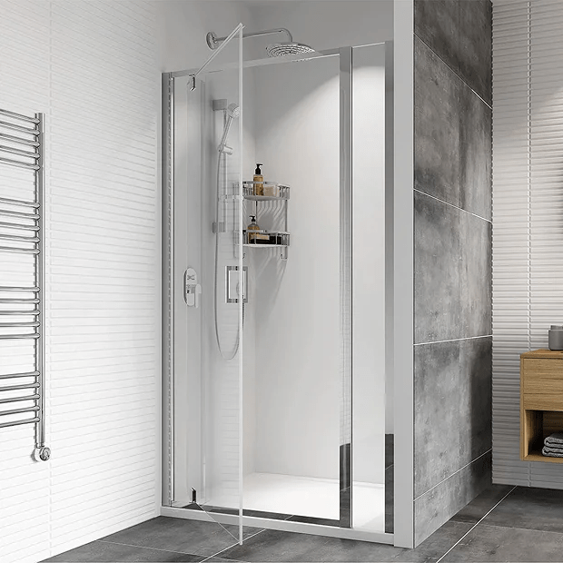 Roman Haven8 Silver 900mm x 1950mm Pivot Shower Door - H4P9CS - TAP 'N' SHOWER