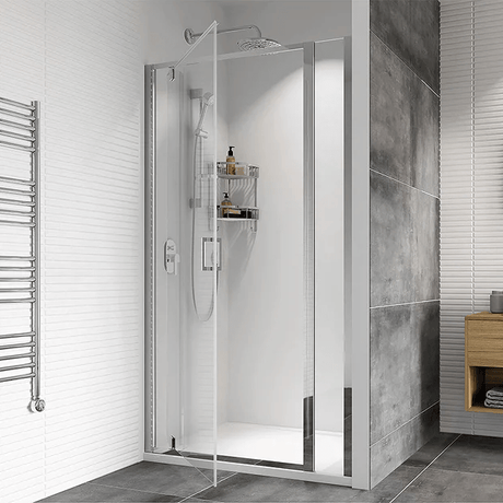 Roman Haven8 Silver 1000mm x 1950mm Pivot Shower Door - H4P10CS - TAP 'N' SHOWER