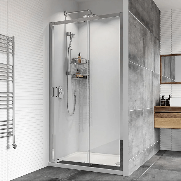 Roman Haven8 Chrome 1700mm x 1950mm Sliding Shower Door - H4S17CS - TAP 'N' SHOWER