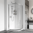 Roman Haven8 One Door Quadrant 900mm x 1950mm Silver Shower Enclosure - H4SQ9CS - TAP 'N' SHOWER