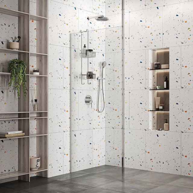 Roman Haven 8mm Glass Wetroom Panel 400mm - Chrome - H8SP4CS - TAP 'N' SHOWER